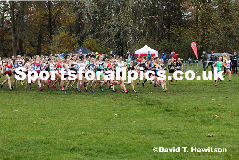 Senior and under-23 women, 2019 European Cross Country Trials and British Cross Challenge, Sefton Park, Liverpool.  Photo: David T. Hewitson/Sports for All Pics